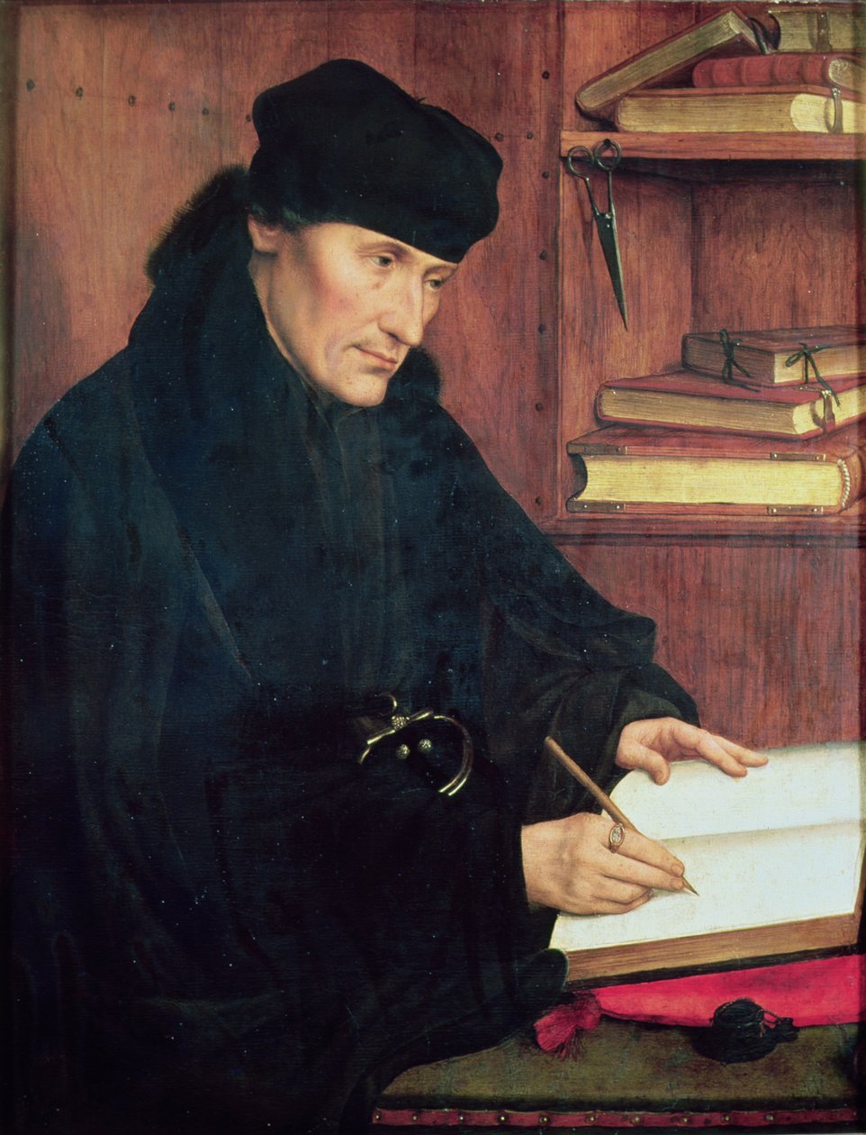 Retrato de Erasmo de Roterdã (1466-1536) de Quentin Massys or Metsys