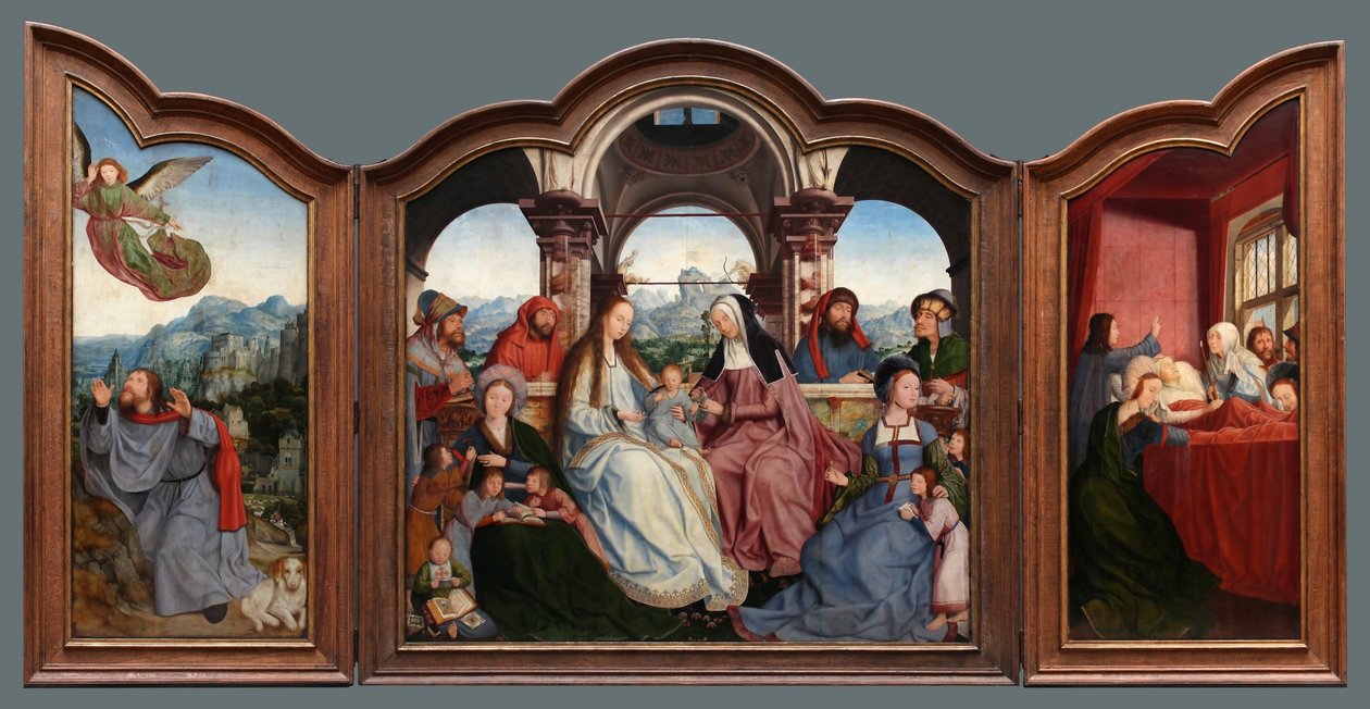 Tríptico da irmandade de Santa Ana em Leuven de Quentin Matsys