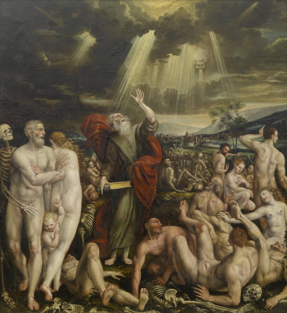 A visão do profeta Ezequiel da ressurreição dos mortos de Quentin Metsys the Younger
