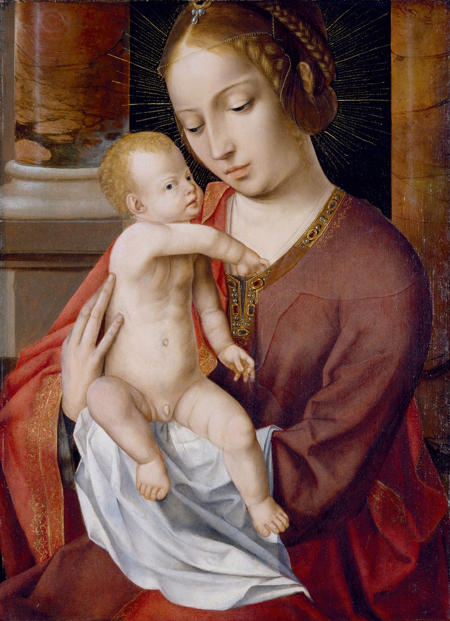 Virgem e criança, século XVI de Quentin Massys or Metsys