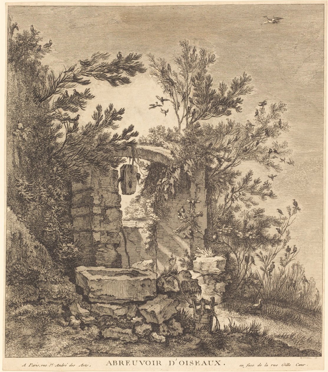 Bebedouro dos Pássaros de Quentin Pierre Chedel after François Boucher
