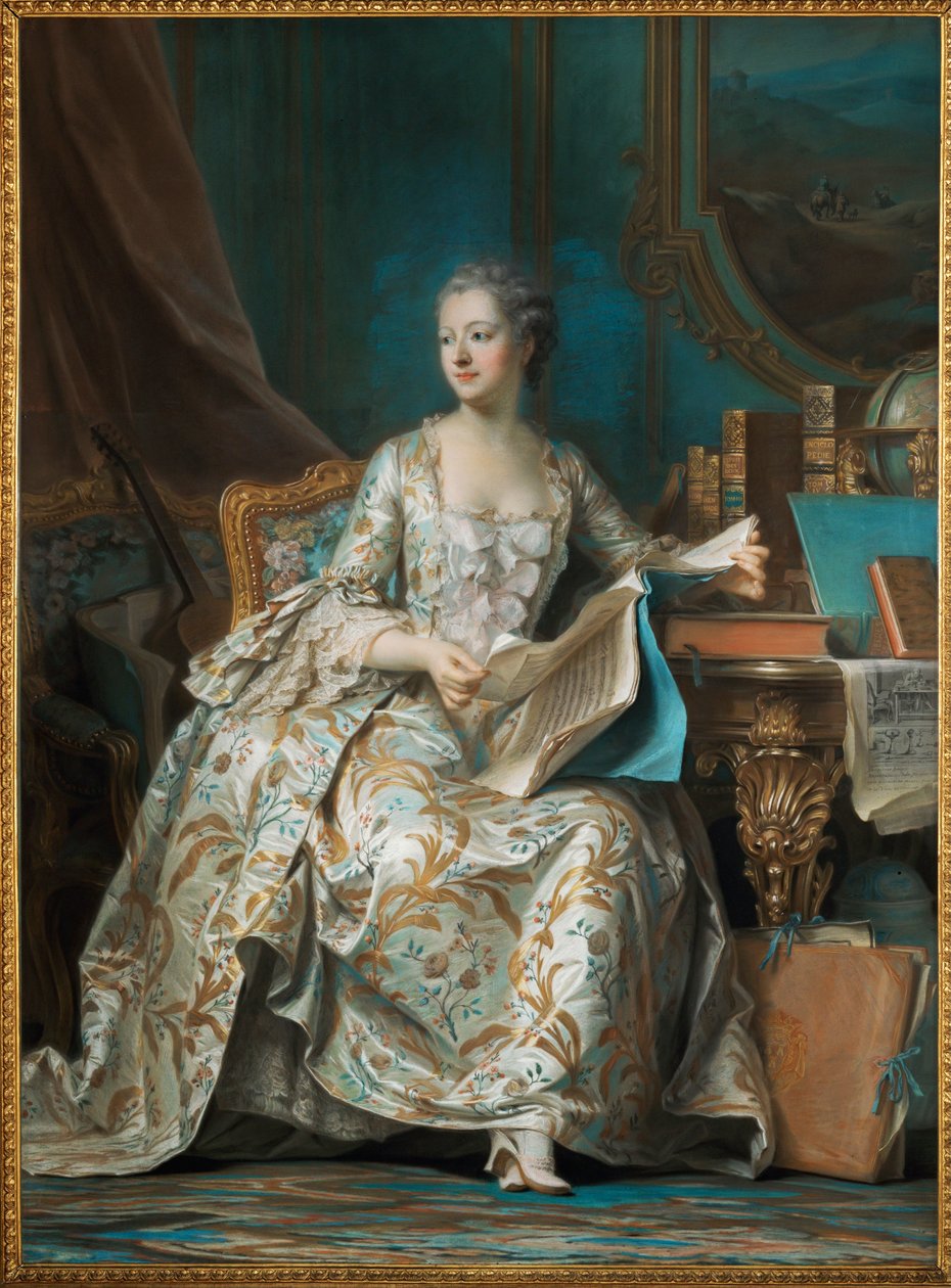 Pompadour, Marquesa de (Jeanne Antoinette Poisson) (pintura) de Quentin de la Latour