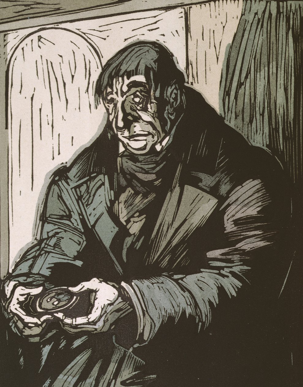 Ilustração de &39;Le Pere Goriot&39; por Honore de Balzac, publicado em 1922 de Quint