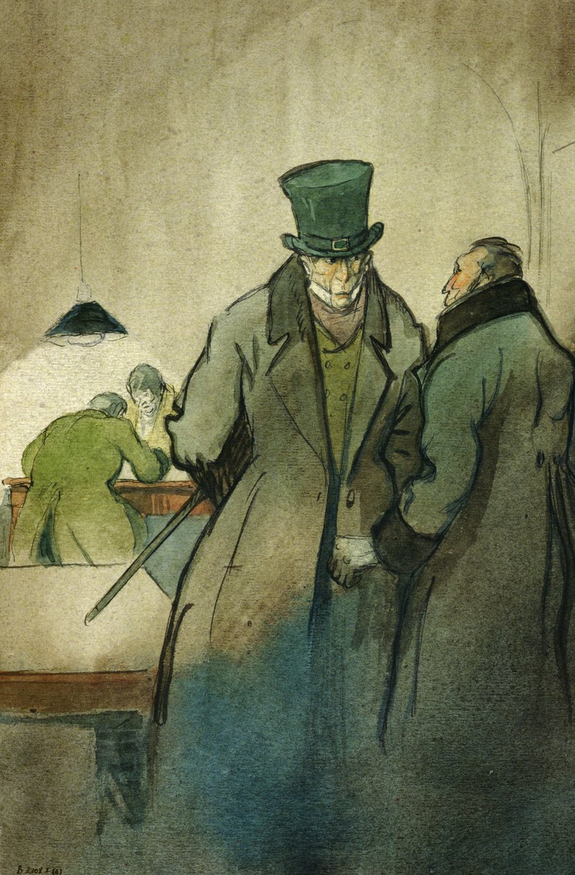 &39;Vautrin&39;, ilustração para &39;Le Pere Goriot&39;, um romance de Honore de Balzac (1799-1850), publicado por Rene Kieffer em Paris em 1922 de Quint