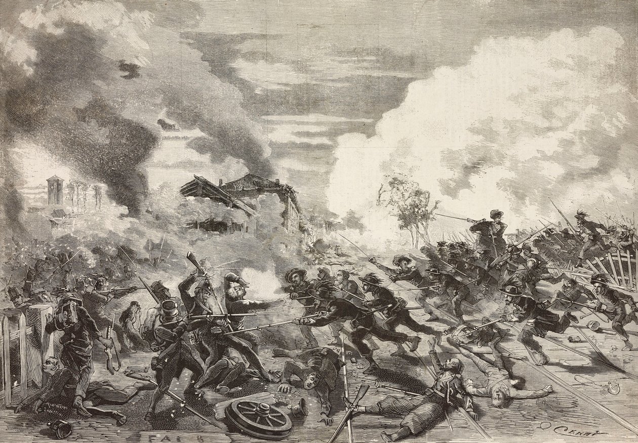 Chegada da divisão do General Fanti, Batalha de Magenta, 4 de junho de Quinto Cenni