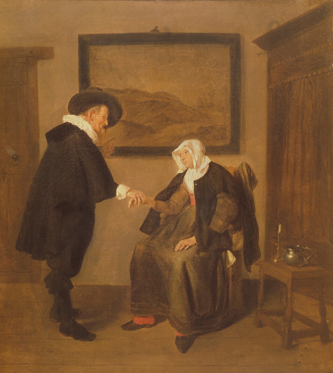 A Consulta, c.1655 de Quiringh Van Brekelenkam