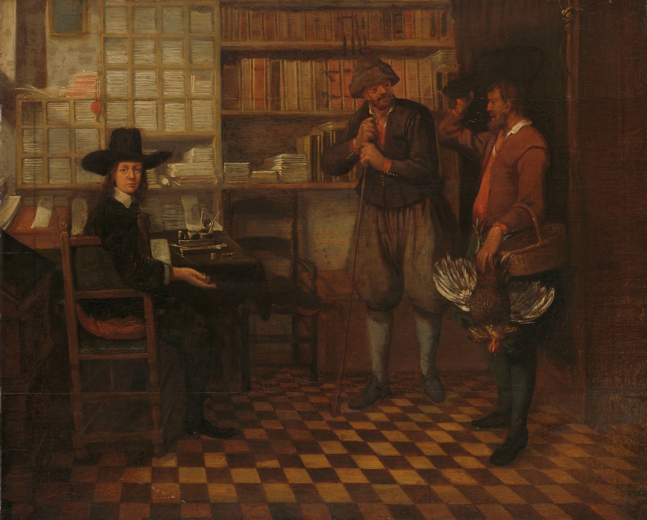 A renda do inquilino agricultor de Quiringh Gerritsz. van Brekelenkam (attributed to)