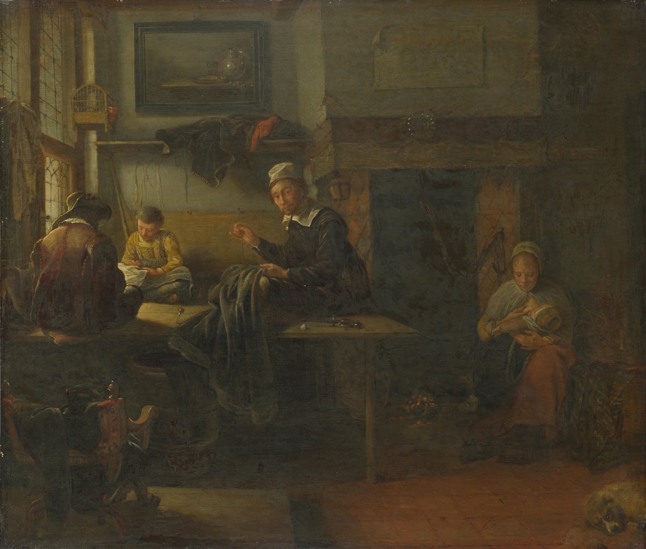 Interior de uma alfaiataria, c. 1660 de Quiringh Van Brekelenkam