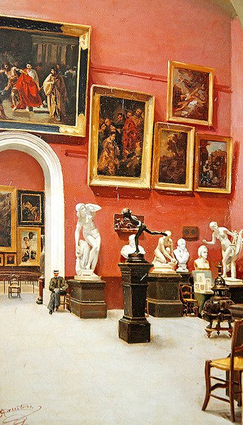 Interior de um museu de R. Courtois