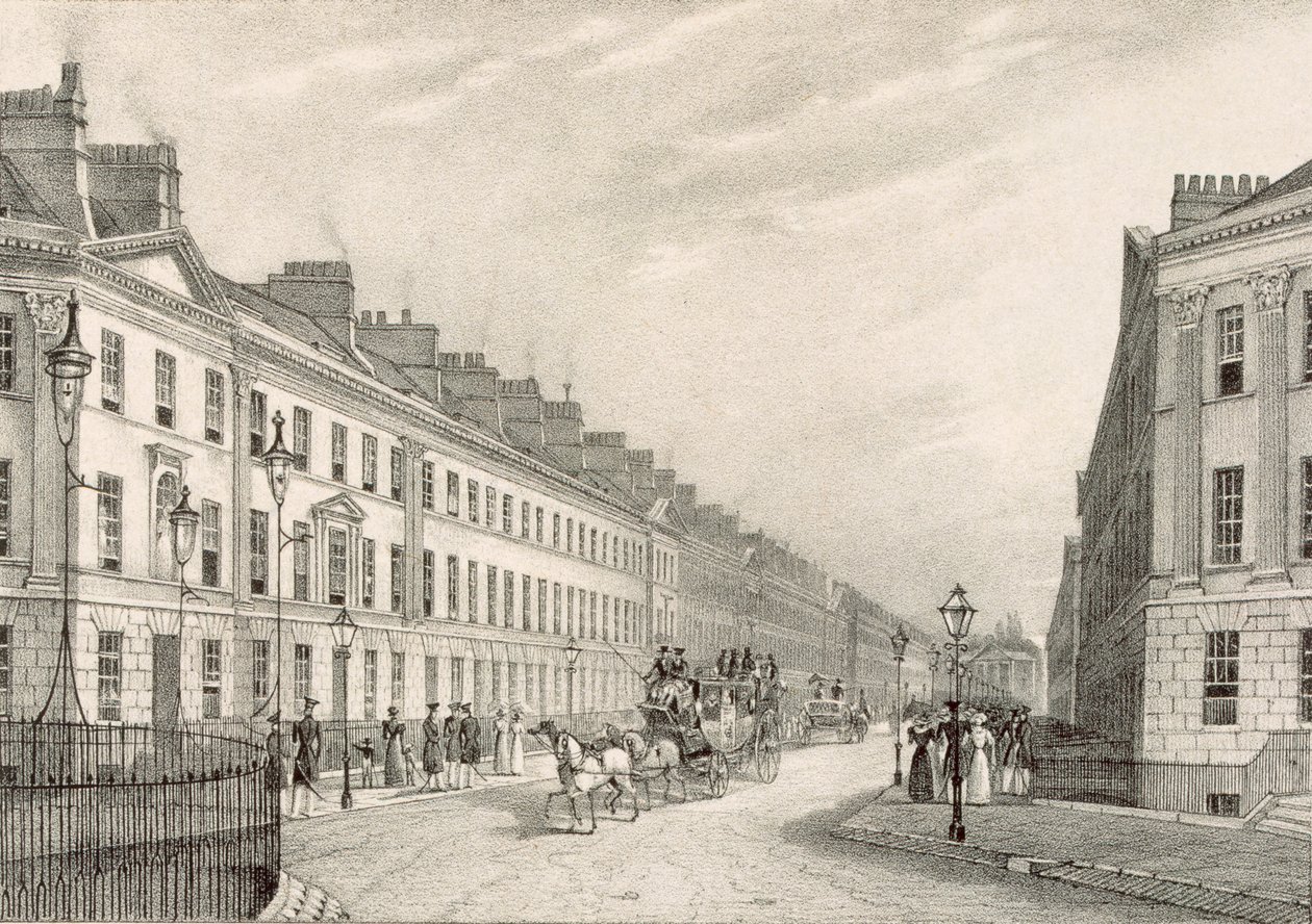 Grande Pultney Street, Bath, c.1883 de R. Woodroffe