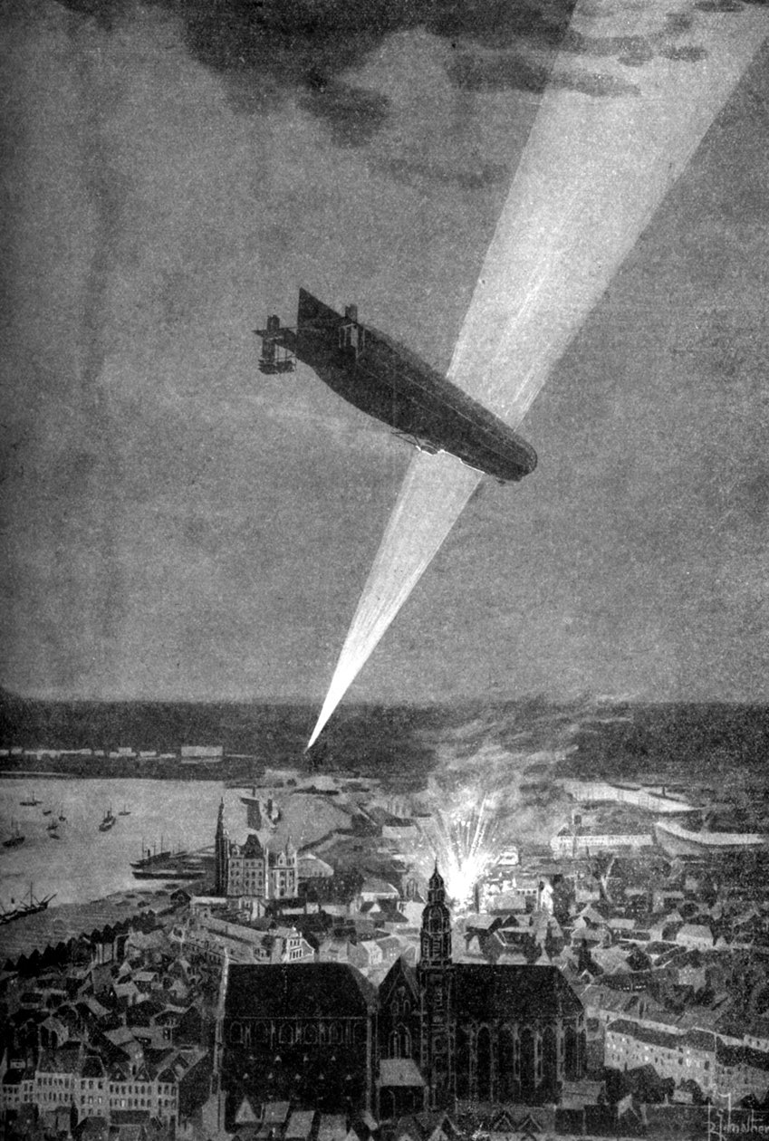 Bombardeio de Antuérpia, Primeira Guerra Mundial, em 24 de agosto de 1914. de R.G. Mathews