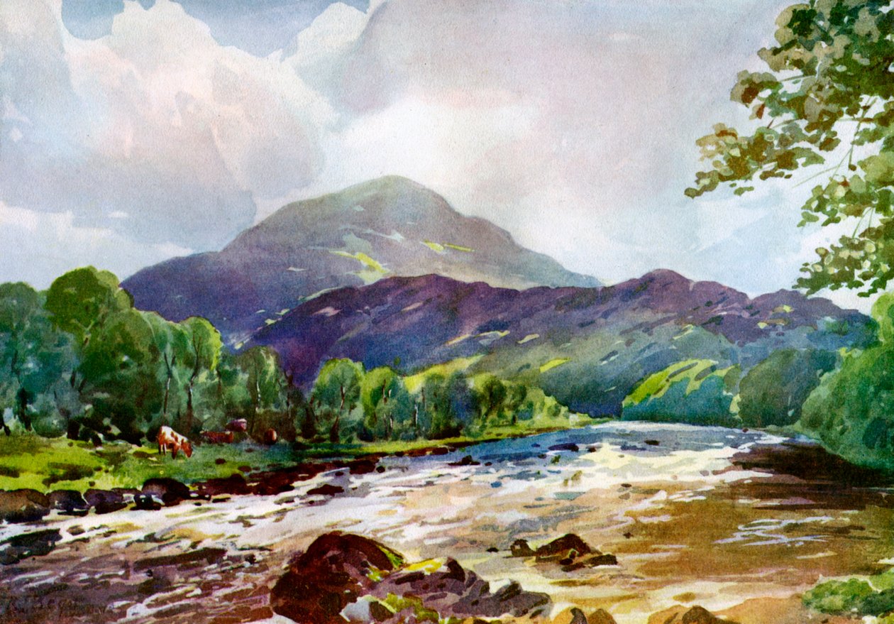 No Teith perto de Callander, Perthshire, 1924-1926 de RJ Begg