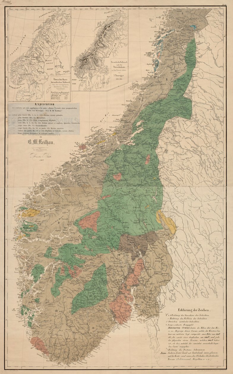 Primeiro tente um mapa geonóstico da Noruega de R.M. Keilhau