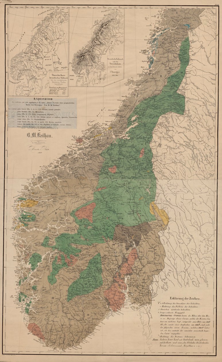 Mapa da coleção de mapas da Biblioteca Nacional de R.M. Keilhau