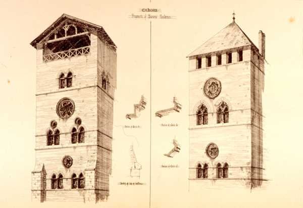 Fragmentos de Residências Baroniais, Cahors, França, de 