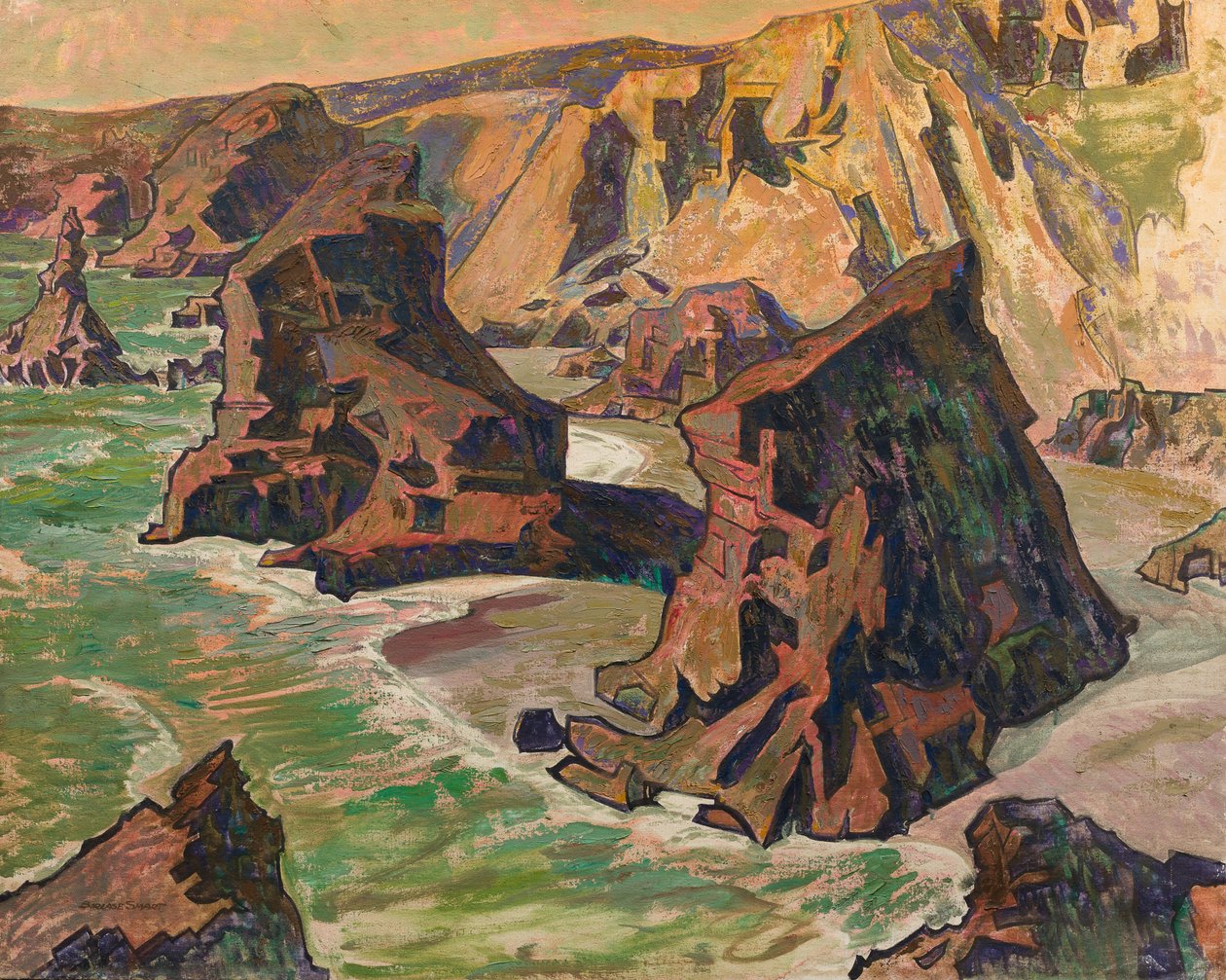 Kynance Cove (óleo sobre tela) de R. Borlase Smart