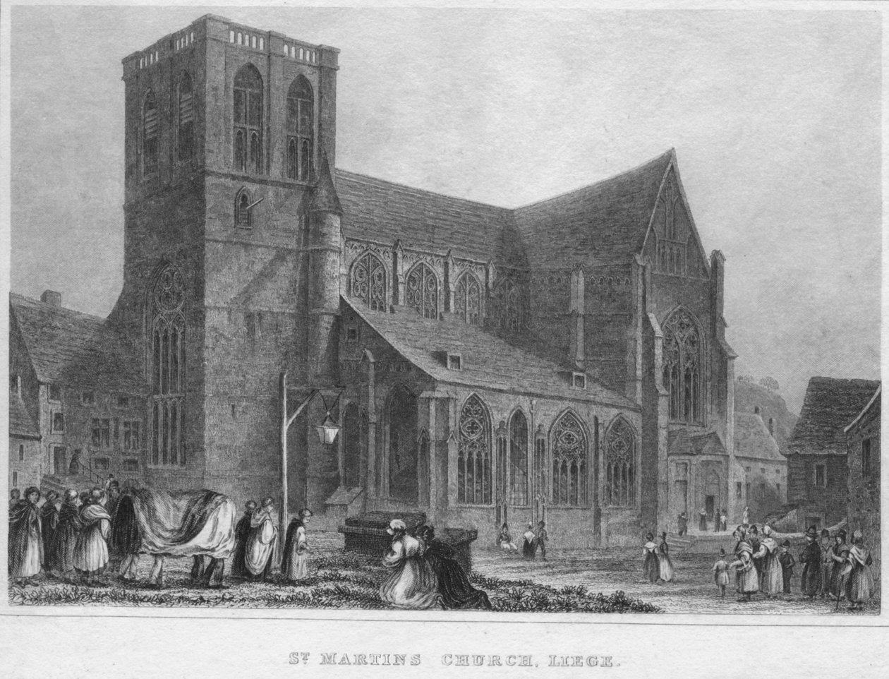 Igreja de St. Martins, Liège, 1850 de R. Brice