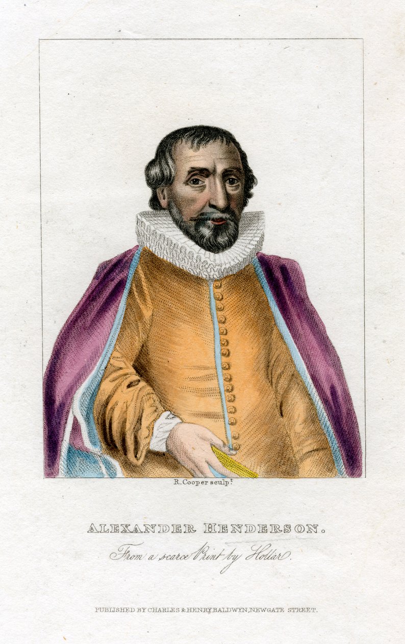 Alexander Henderson, teólogo escocês, início do século XIX. de R. Cooper