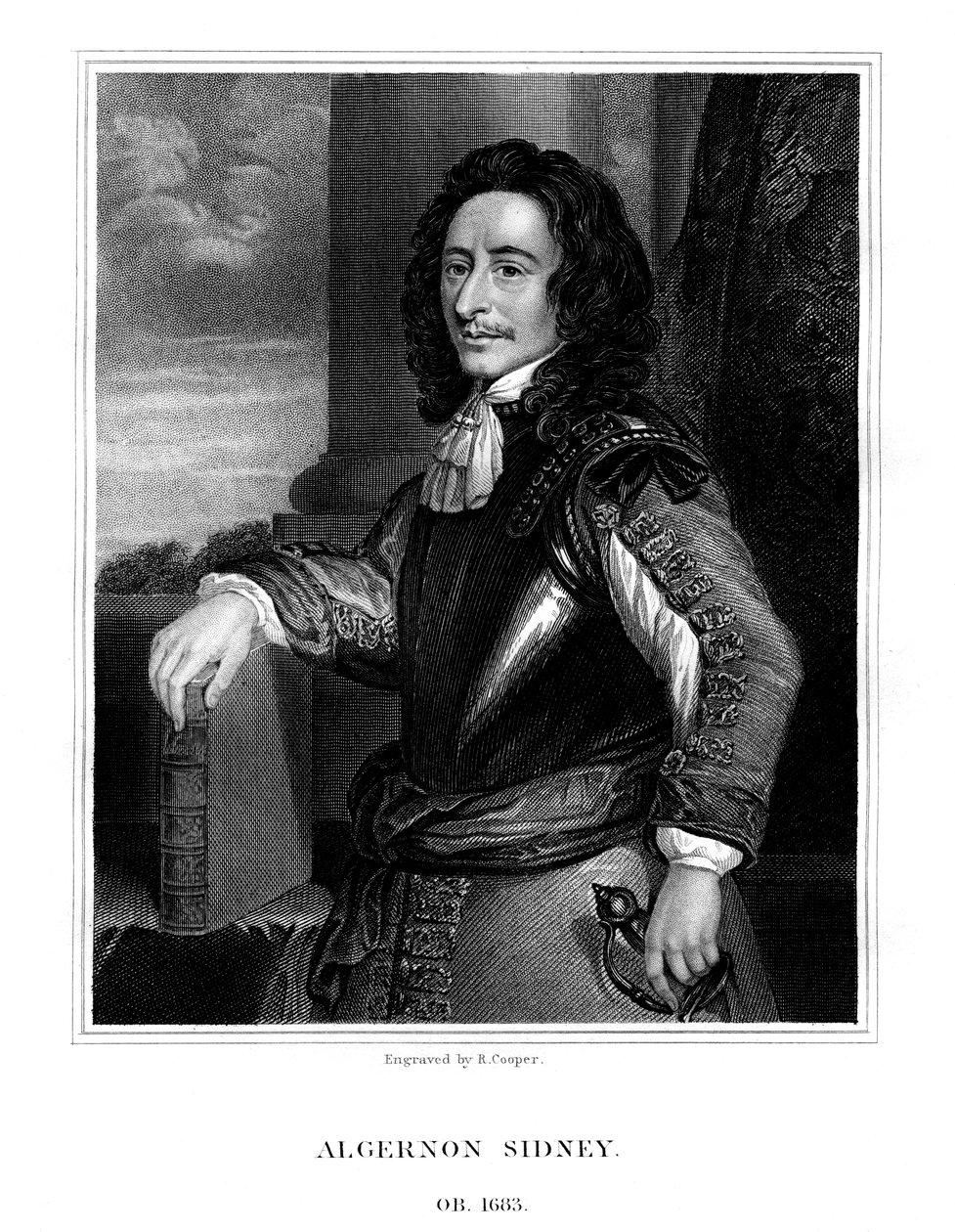Algernon Sydney, político inglês, 1824. de R. Cooper
