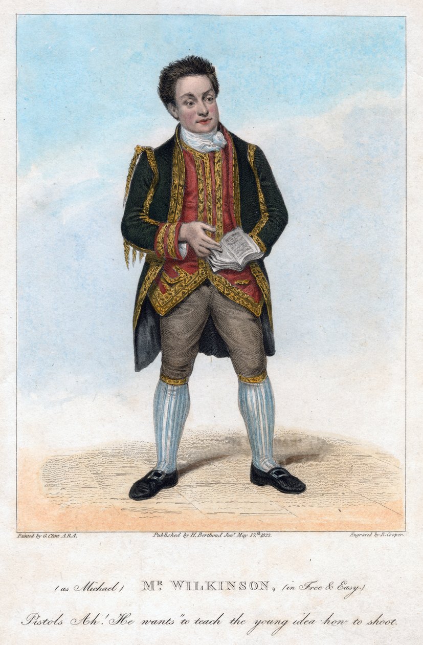 Sr. Wilkinson como Michael em Free and Easy, 1822. de R. Cooper