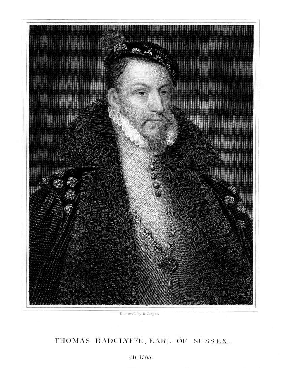 Thomas Radclyffe, terceiro conde de Sussex, senhor-tenente da Irlanda, 1823. de R. Cooper