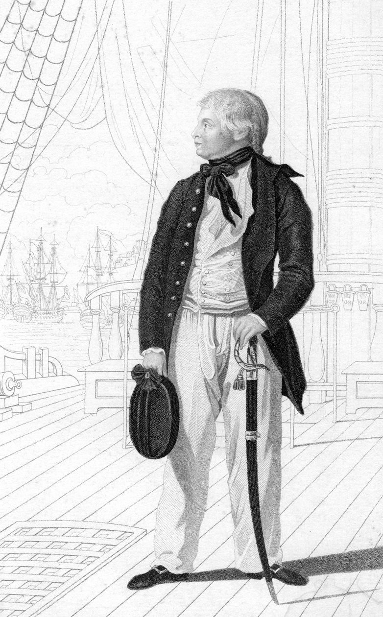 Príncipe William Henry como um soldado de marinha a bordo do príncipe George, 1831. de R. Page