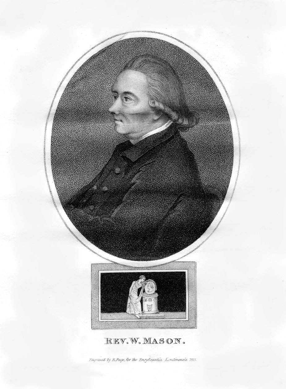 Reverendo William Mason, poeta inglês, editor e jardineiro, 1815. de R. Page