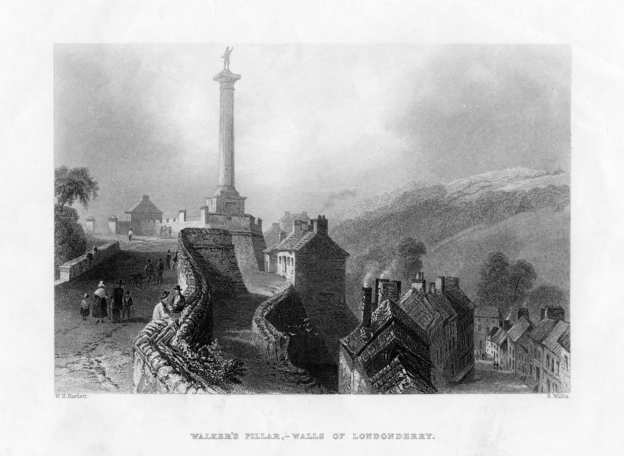 Pilar dos Caminhantes, Londonderry, Irlanda do Norte, 1860 de R. Wallis