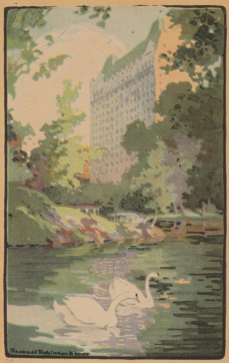 Hotel Plaza do Central Park, 1914. de Rachael Robinson Elmer