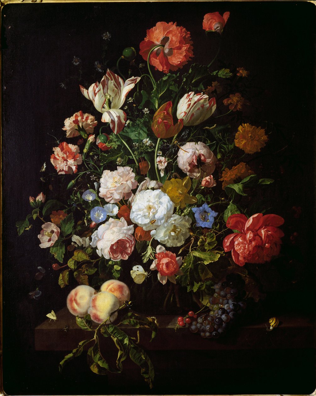Natureza Morta (óleo sobre tela de Rachel Ruysch