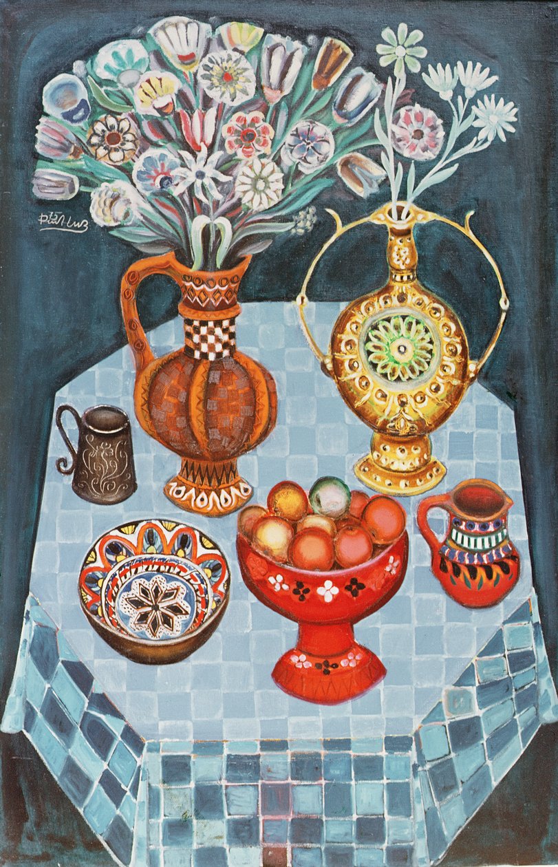 Ainda vida com maçãs vermelhas, 1967 de Radi Nedelchev