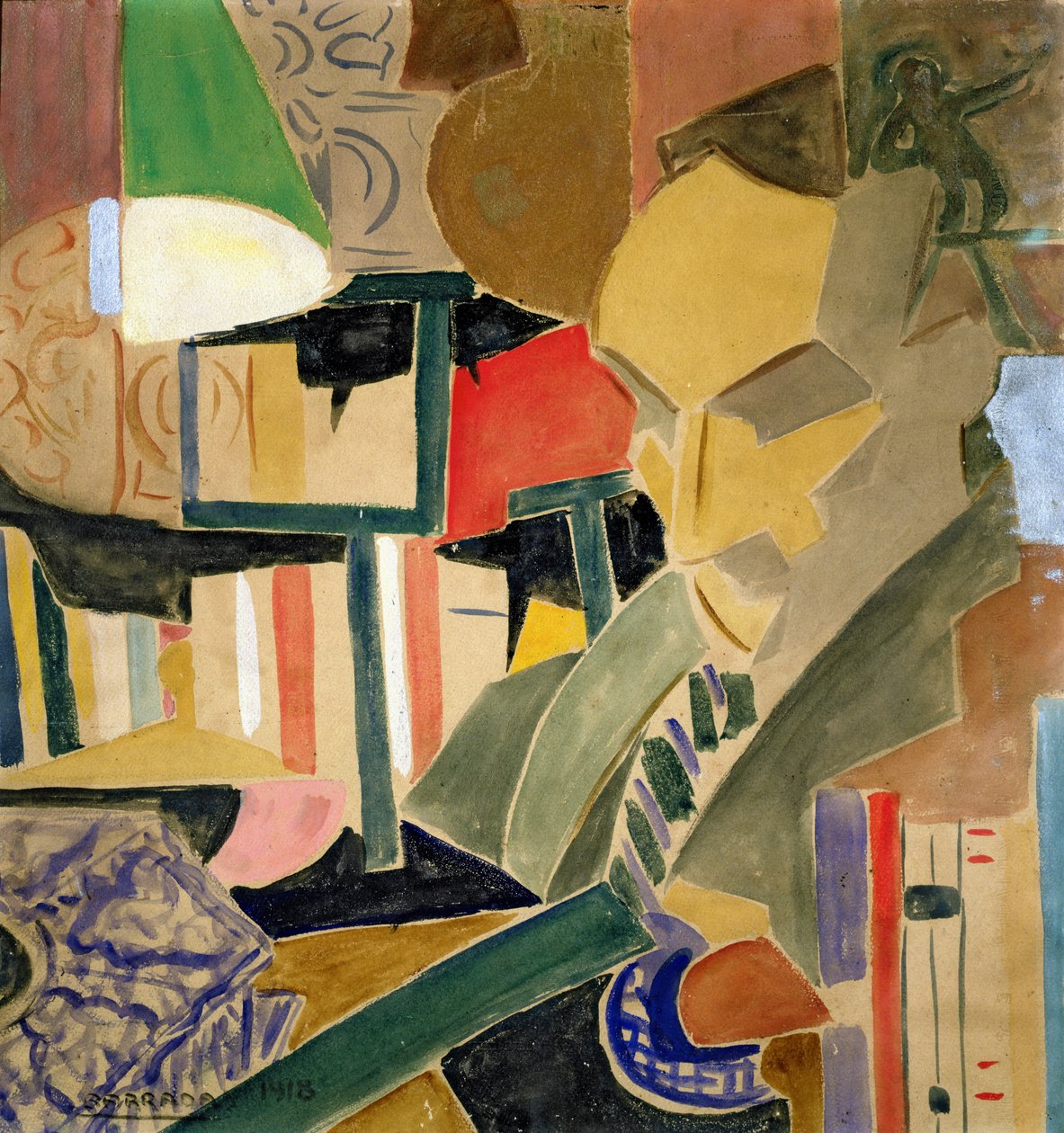 Retrato de Joan Salvat-Papasseit (1894-1924) 1918 de Rafael Perez Barradas