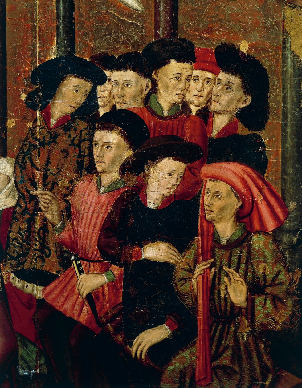 Pregação, detalhe do Altar de San Bernardino, de Joan Figuera e Tomas Rafael (activo na segunda metade do século XVI), tempera em painel, 399x253 cm. Pormenor. de Rafael & Figuera Joan (active c.1454 1477) Tomas