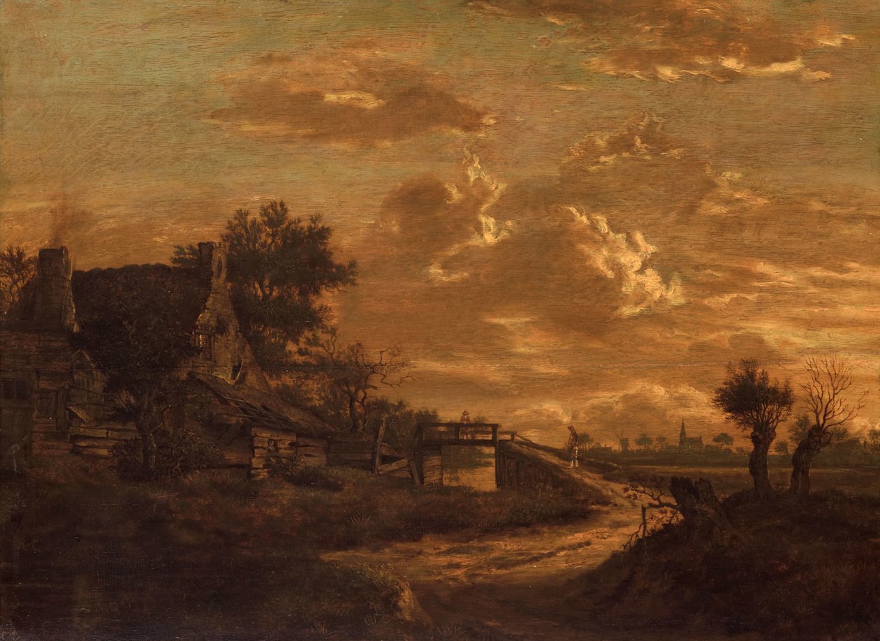 Paisagem ao pôr-do-sol de Rafaël Camphuysen (I)
