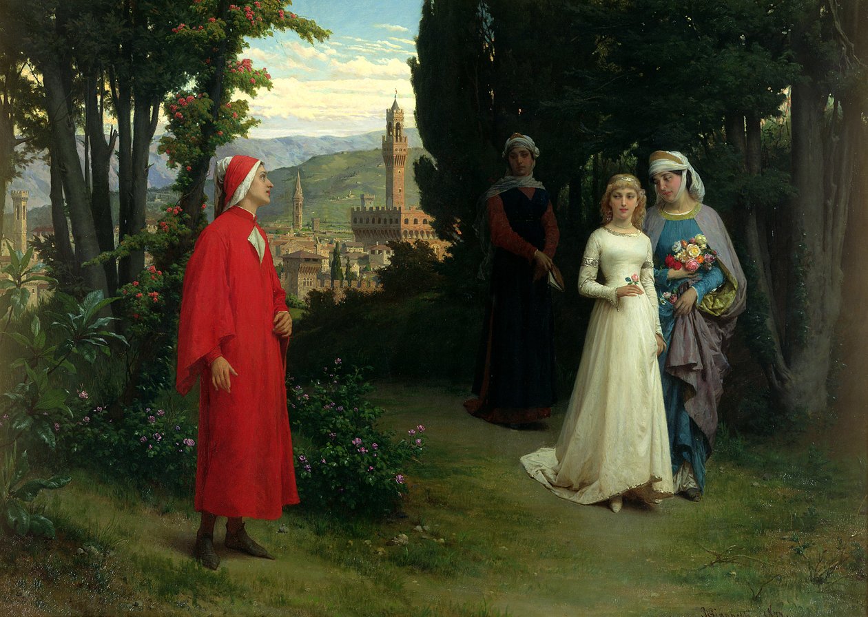 Primeiro encontro de Dante e Beatrice de Raffaele Giannetti
