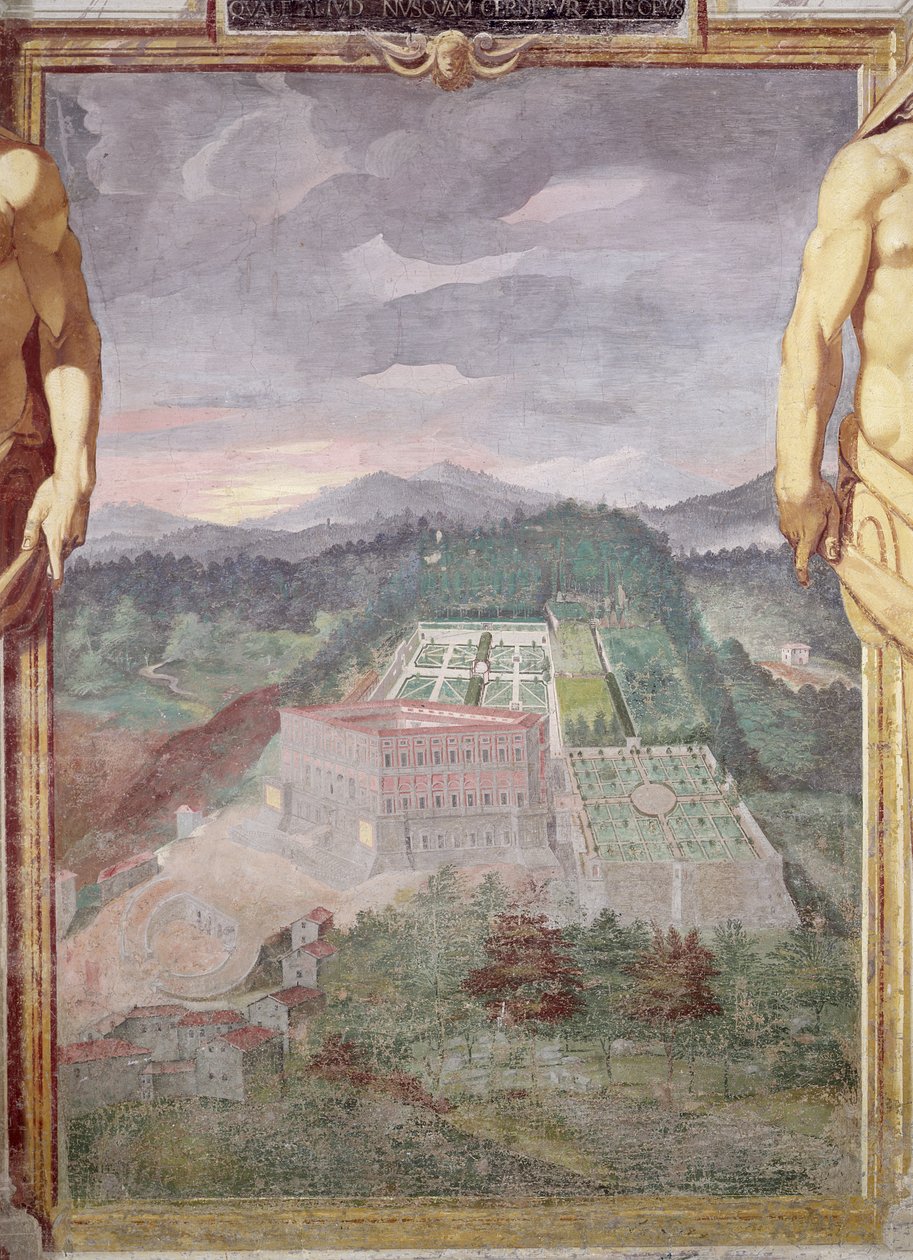 A Villa de Caprarola, da Loggia da Villa Lante, 1568 de Raffaellino da Reggio