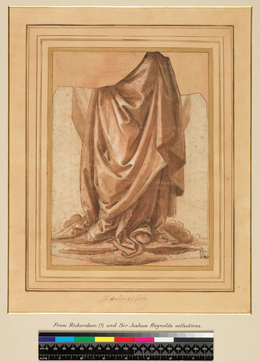 Estudo sobre cortinas, antes de 1524 de Raffaellino del Garbo