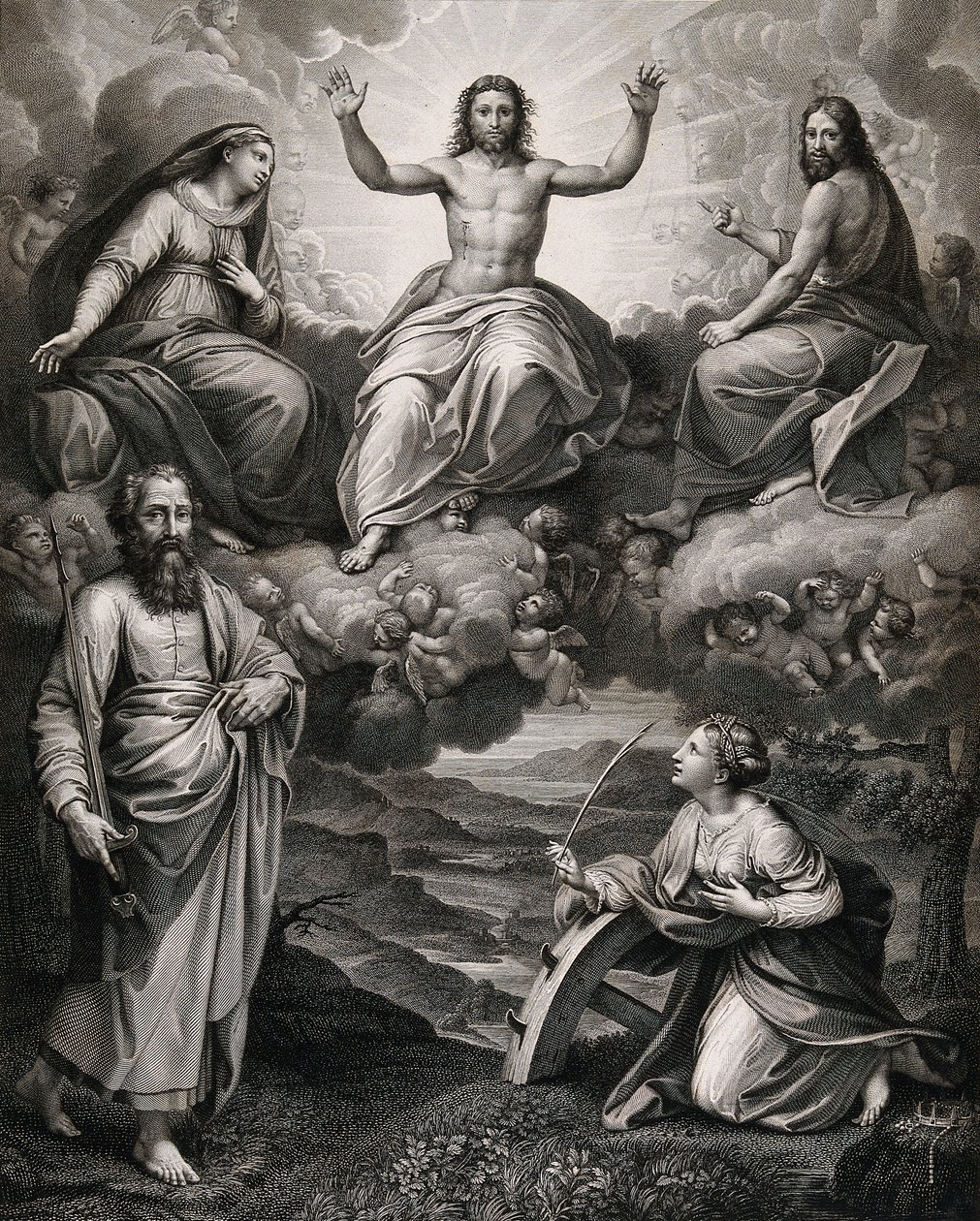 Cristo com São Paulo Apóstolo de Raffaello Sanzio Raphael