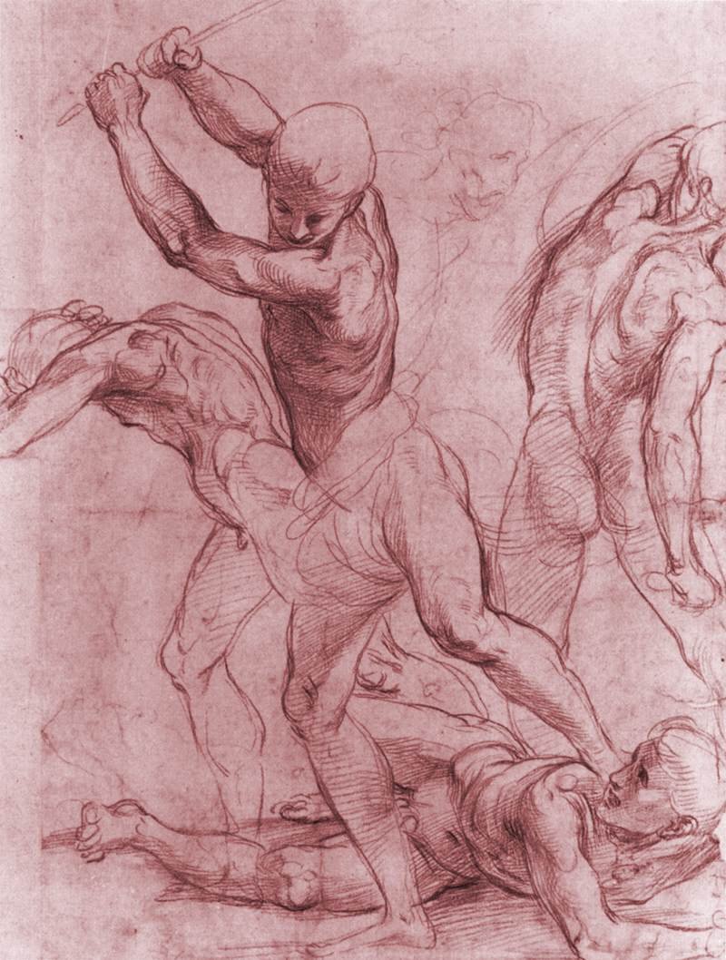 Lutando Homens de Raffaello Sanzio Raphael