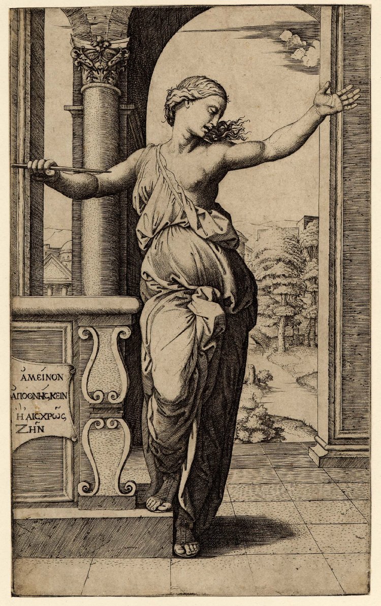 Suicídio Lucretias de Raffaello Sanzio Raphael