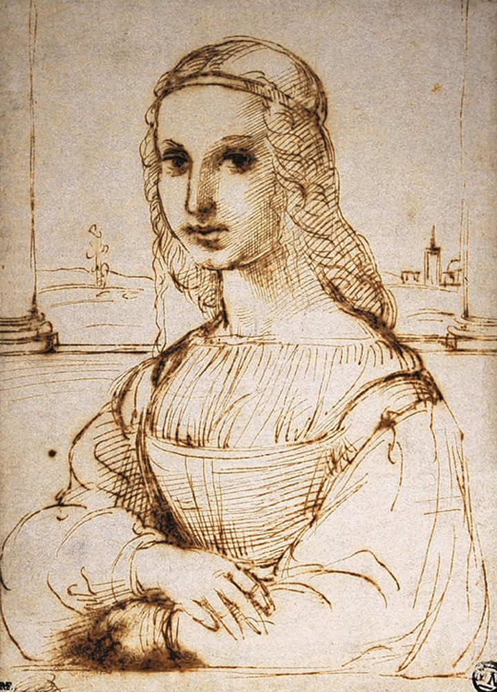 Retrato de uma jovem mulher de Raffaello Sanzio Raphael