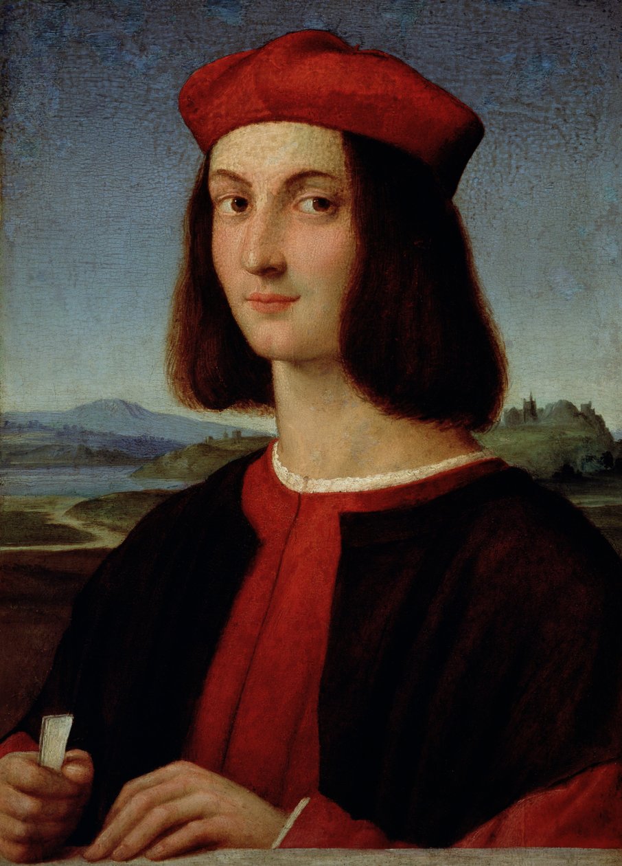 Retrato do jovem Pietro Bembo, 1504-6 de Raffaello Sanzio Raphael
