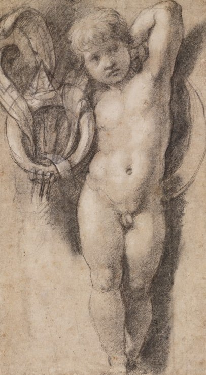 Putto com Símbolos Medici de Raffaello Sanzio Raphael