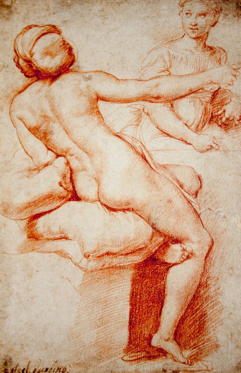 Estudo para duas figuras femininas de Raffaello Sanzio Raphael