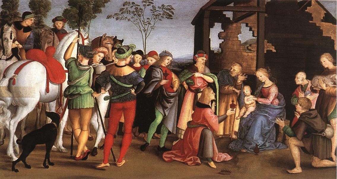 A Adoração dos Magos de Raffaello Sanzio Raphael