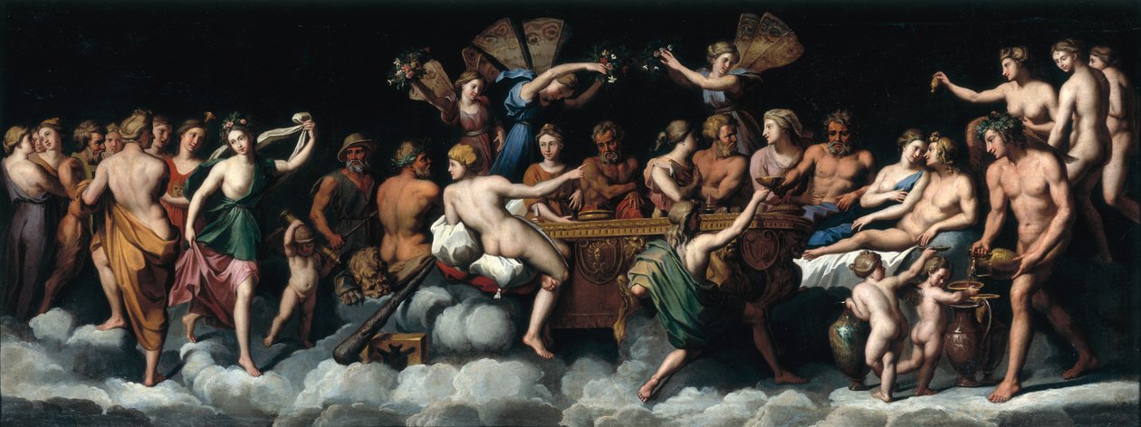 O banquete dos deuses de Raffaello Sanzio Raphael