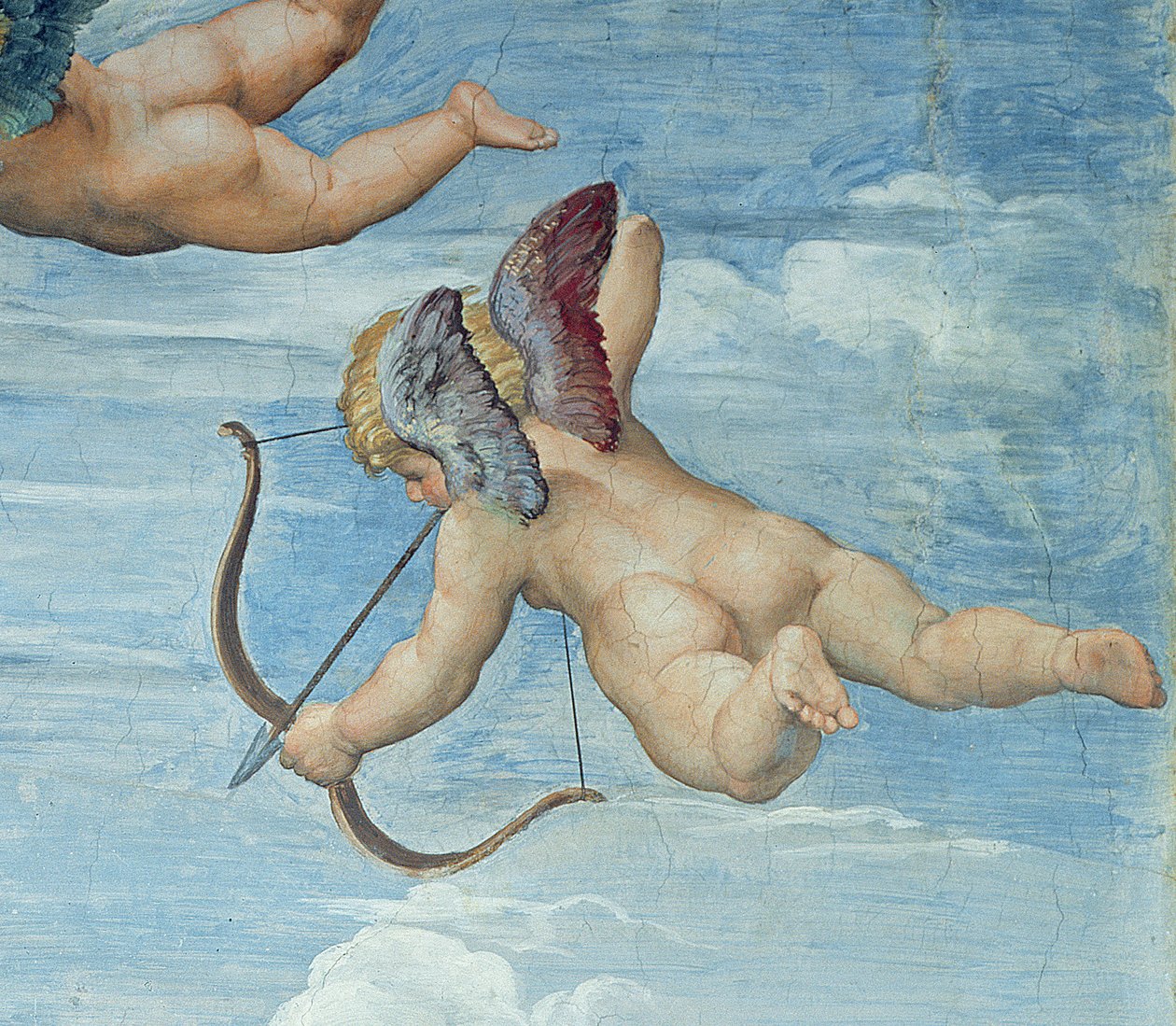O triunfo de Galatea, 1512-14 (detalhe de 56473) de Raffaello Sanzio Raphael