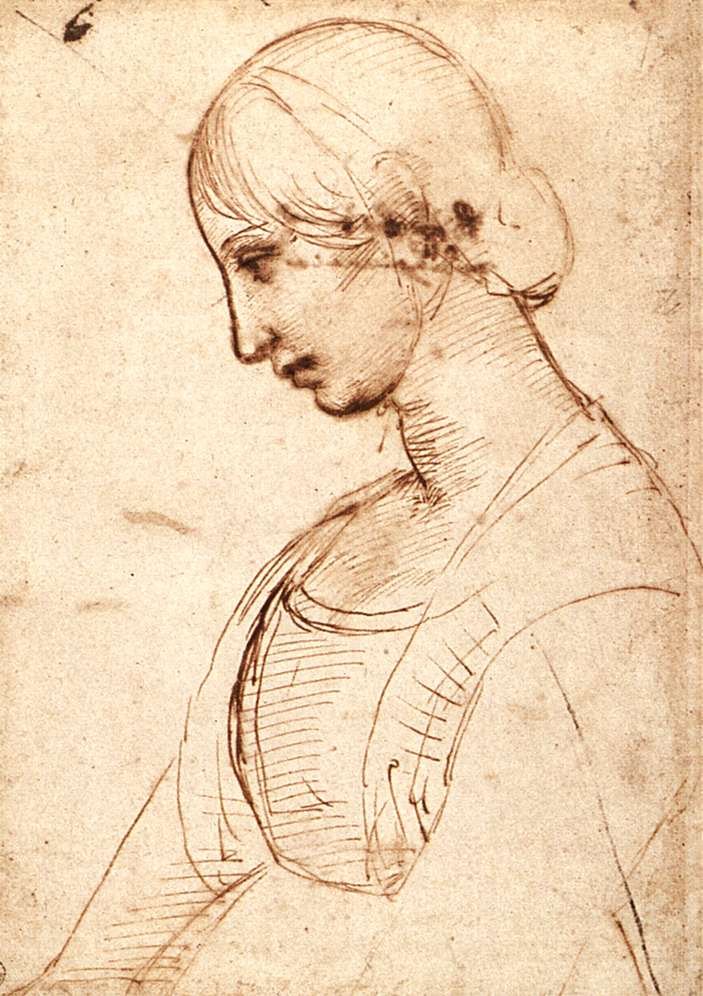 Figura na cintura de uma mulher jovem de Raffaello Sanzio Raphael