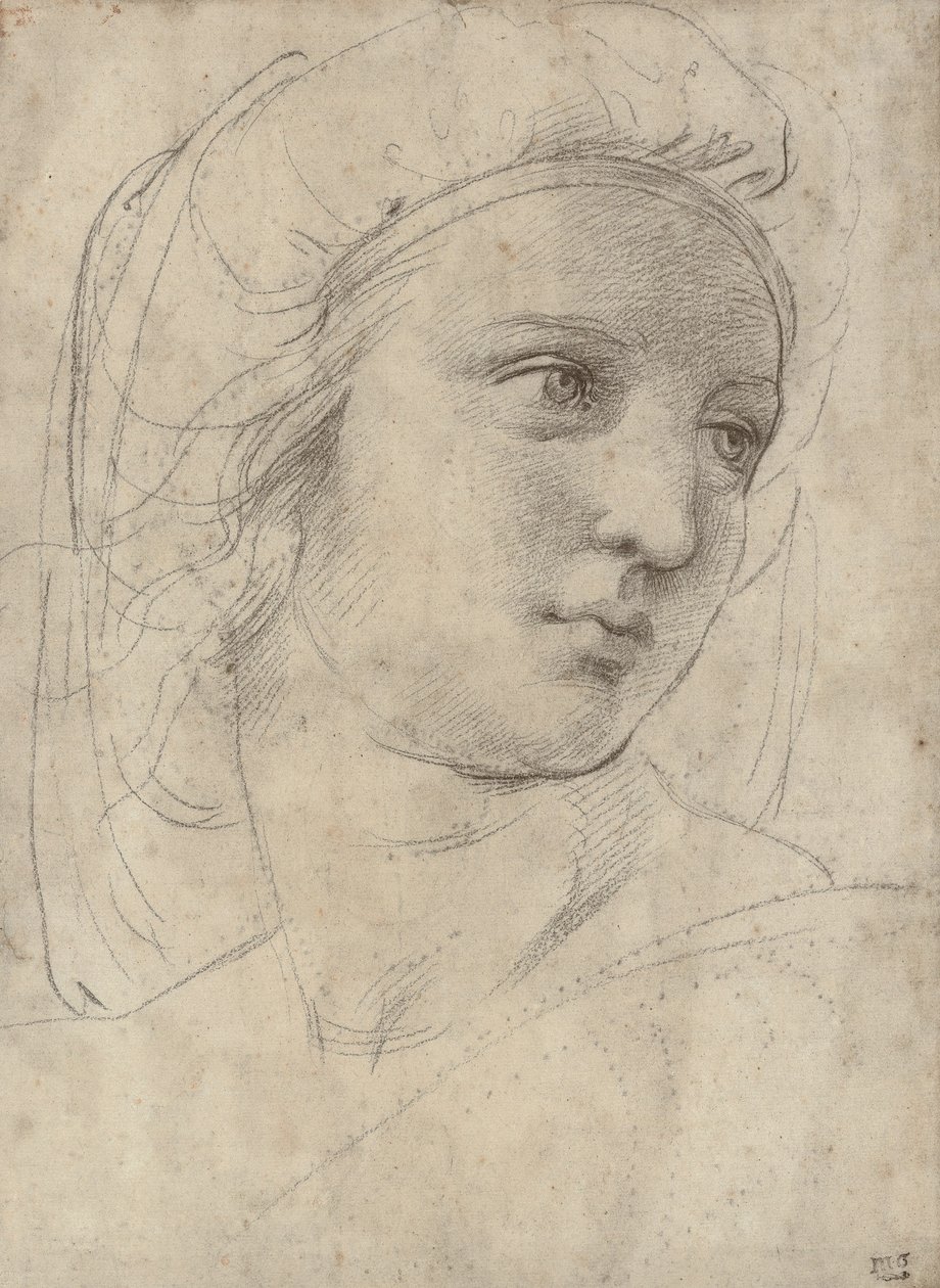 Cabeça de musa de Raffaello Sanzio Raphael