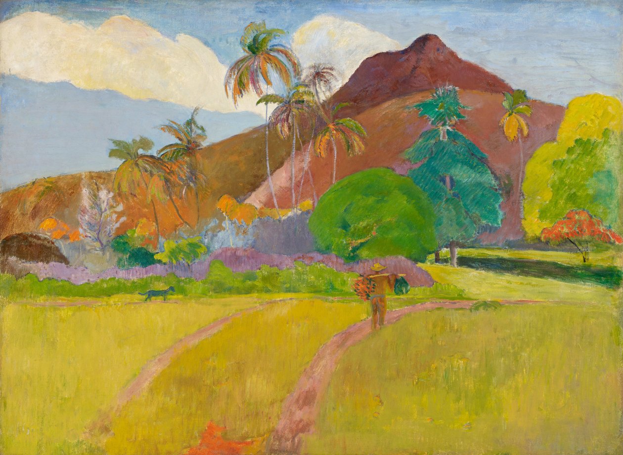 Paisagem taitiana de Paul Gauguin